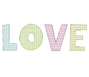 Stickdatei - Love Gemustert